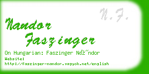 nandor faszinger business card